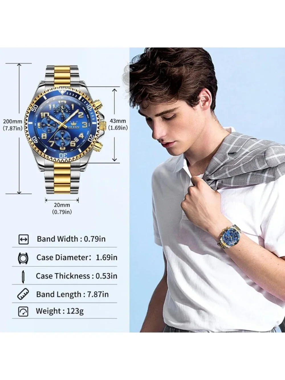 Stylish Stainless Steel Men's Dress Watch with Date Feature - Perfect for Any
